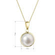 Zlatý náhrdelník s perlou 92P00053