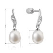 Náušnice stříbrné s perlou 21092.1B