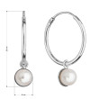 Elegantní stříbrné kruhy s říční perlou 21065.1