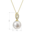Perlový náhrdelník s brilianty 92PB00040