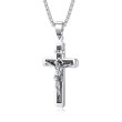 Ocelový náhrdelník kříž SEGX1626ST
