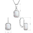 Elegantní souprava stříbrných šperků s krystaly a opálem 39175.1