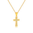 Dámský náhrdelník křížek SEGX2356GD
