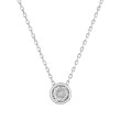 Stříbrný náhrdelník s čirým zirkonem 12052.1 crystal