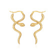 Pozlacené hadí náušnice z chirurgické oceli WJHE839GD