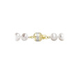Perlový náramek z říčních perel se zlatým zapínáním 923001.1/9266A bílý