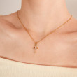 Pozlacený náhrdelník křížek SEGX2356