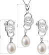 Luxusní set perlových náušnic a perlového přívěsku 29036.1