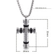 Ocelový náhrdelník křížek WJHC457ST