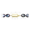 Perlový náhrdelník z říčních perel se zapínáním ze zlata 922027.3/9267A peacock