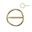 Piercing do bradavek z titanu zlatý SERHTK02GD