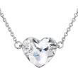 Stříbrný náhrdelník s krystaly Swarovski bílé srdce 32020.1