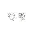 Stříbrné náušnice srdíčka s říční perlou SK19230E
