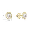 Zlaté perlové náušnice s brilianty 91PB00051