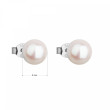 Luxusní perlové náušnice 821042.1 bílá