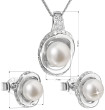 Luxusní stříbrná sada perlových šperků 29026.1