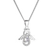 Stříbrný náhrdelník anděl s třpytivými zirkony 12043.1
