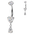 Piercing pupiku titan se zirkony SETIN74