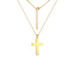 Dámský pozlacený náhrdelník křížek WJHC1239-GD