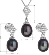 Stříbrné šperky s perlou souprava 29018.3