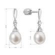 Náušnice stříbrné s říční perlou 21105.1B