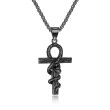 Ocelový náhrdelník nilský kříž s hadem JCFGX1427