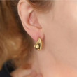 Pozlacené náušnice z chirurgické oceli slzy MESS97GD