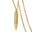 Ocelový náhrdelník zlatý kulka JCFPN899