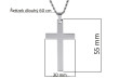 Ocelový náhrdelník kříž WJHC418
