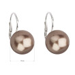 Hnědé perlové náušnice 31144.3 bronze