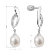 Náušnice stříbrné s říční perlou 21103.1B
