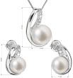 Visací perlové náušnice v sadě s přívěskem 29042.1