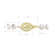 Perlový náhrdelník z říčních perel se zapínáním ze zlata 922001.1/9265A bílý