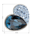 Přívěsek s krystaly ve tvaru srdce 34161.3 montana