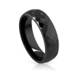Černý keramický prsten Cerafi 102 Facceta Nero