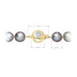Perlový náhrdelník z říčních perel se zapínáním ze zlata 922028.3/9270A grey