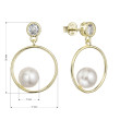 Elegantní perlové náušnice 11411.1 Au plating