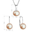 Souprava šperků s říční perlou 29081.3 peach