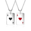 Ocelový náhrdelník pro hráče pokeru JCFGX1542