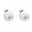Náušnice stříbrné s říční perlou 21041.1B