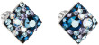 Náušnice pecky s kamínky Swarovski 31169.3 Blue Style