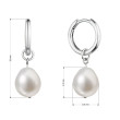 Náušnice stříbrné s říční perlou 21106.1