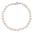 Perlový náramek z pravých říčních perel bílý 23012.1