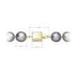 Perlový náramek z říčních perel se zlatým zapínáním 923010.3/9268A grey