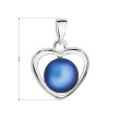 Modrý perla v srdíčku - přívěsek 34246.3