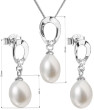 Stříbrné perlové náušnice v sadě 29029.1