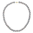 Perlový náhrdelník z říčních perel se zapínáním ze zlata 922028.3/9266A grey