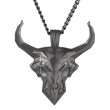 Ocelový náhrdelník s hlavou býka PSS1310