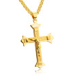 Zlatý kříž z chirurgické oceli JCFGX1207GD