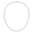 Perlový náhrdelník z říčních perel se zapínáním ze zlata 922001.1/9260 bílý